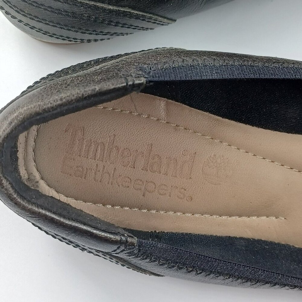 Timberland Women's Shoe Black Sz 8 Leather Earthkeepers Rubber Sole Ballet Flats - Picture 9 of 9